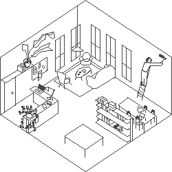 drawing of the sudo nano space